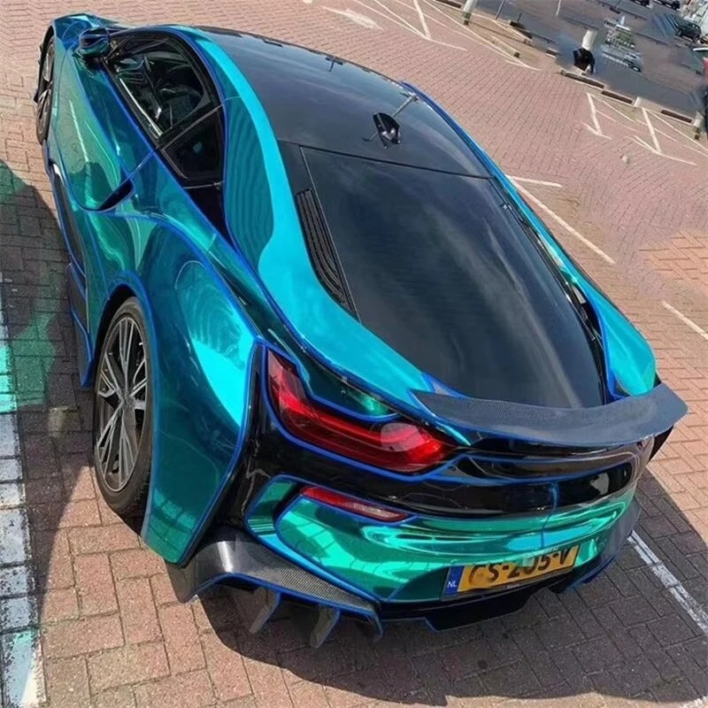 For  I8 2015-2021EB Style Forged Carbon Fiber Front Lip Spoiler, Side Skirt Lip Body Kit, Front Chin Diffuse Mirror Cover